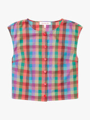 Madeline Top - Colorburst Plaid