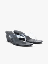Ramona Wedge Thong - Jet/Clear
