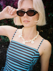 Seashell White Necklace - White