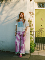 Chelsea Pant - Rose Stripe