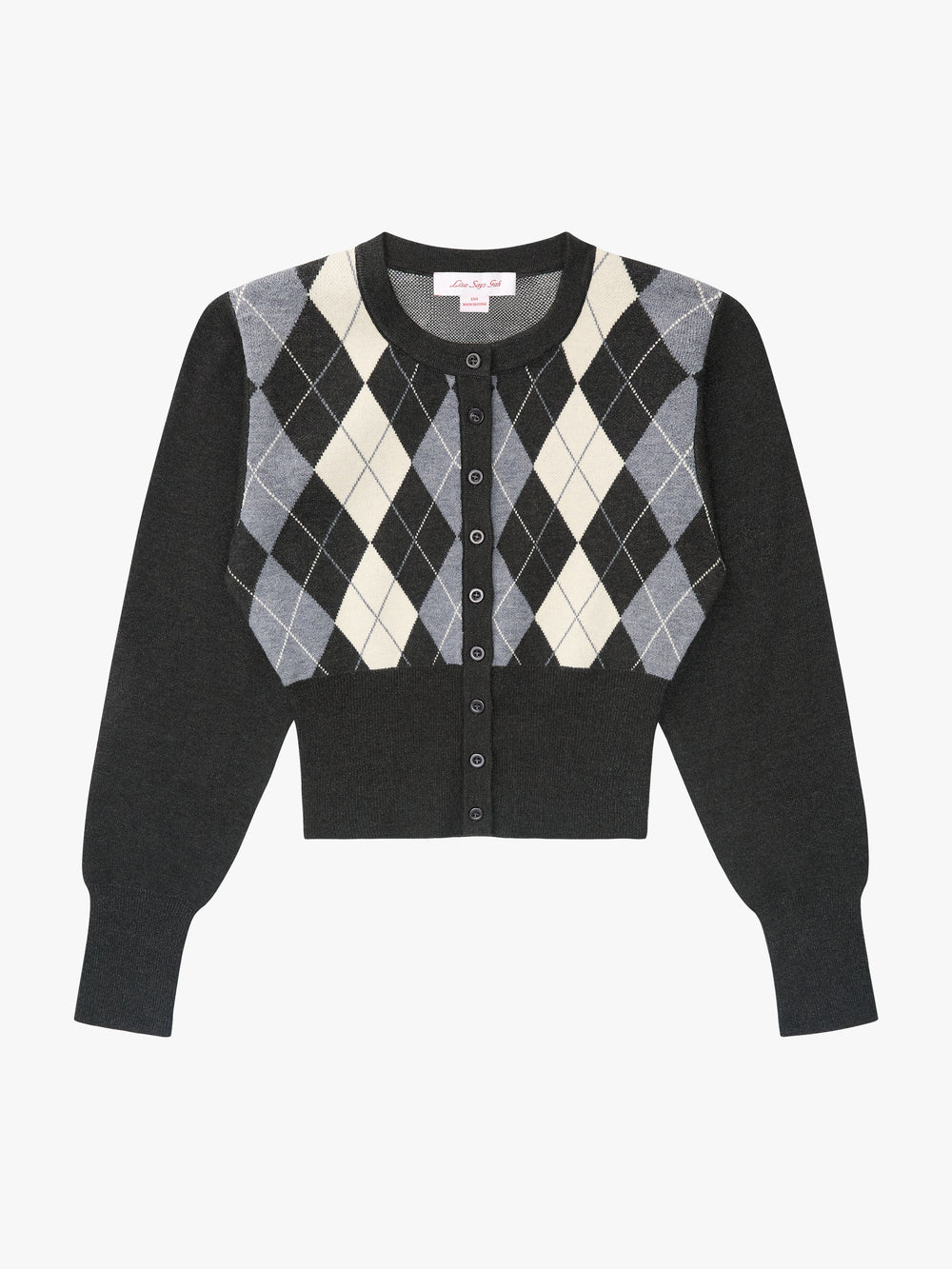 Emi Cardi - Grey Argyle