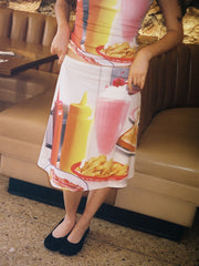 Midnight Breakfast Collector Skirt - Diner Table