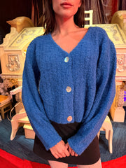 Issa V-Neck Cardi - Cobalt