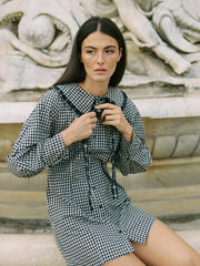 Piper Dress - Midnight Check Mix