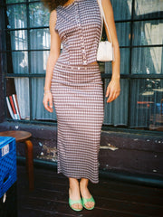Sammy Skirt - Cocoa Plaid