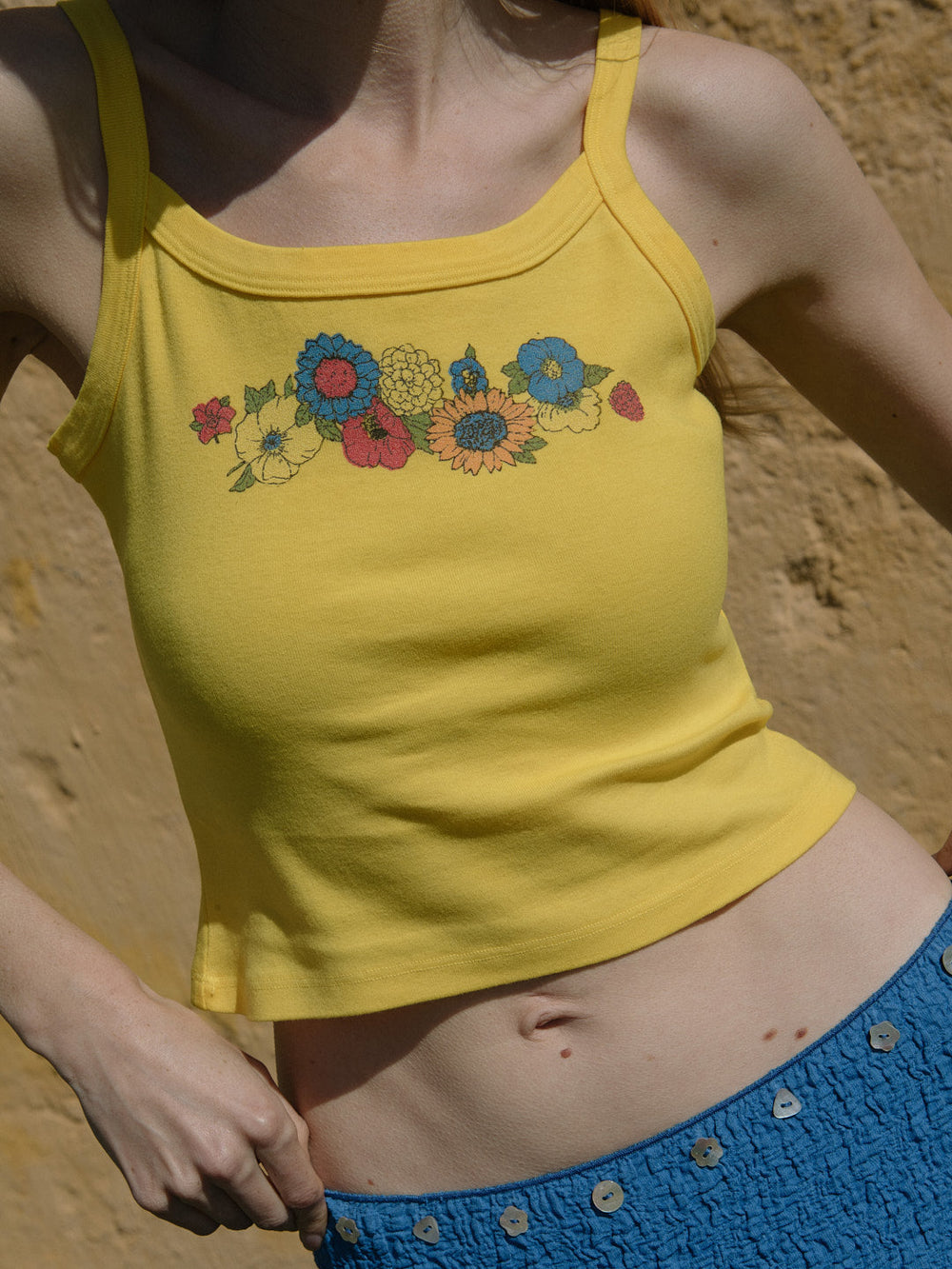 Harley Tank - Yellow Floral