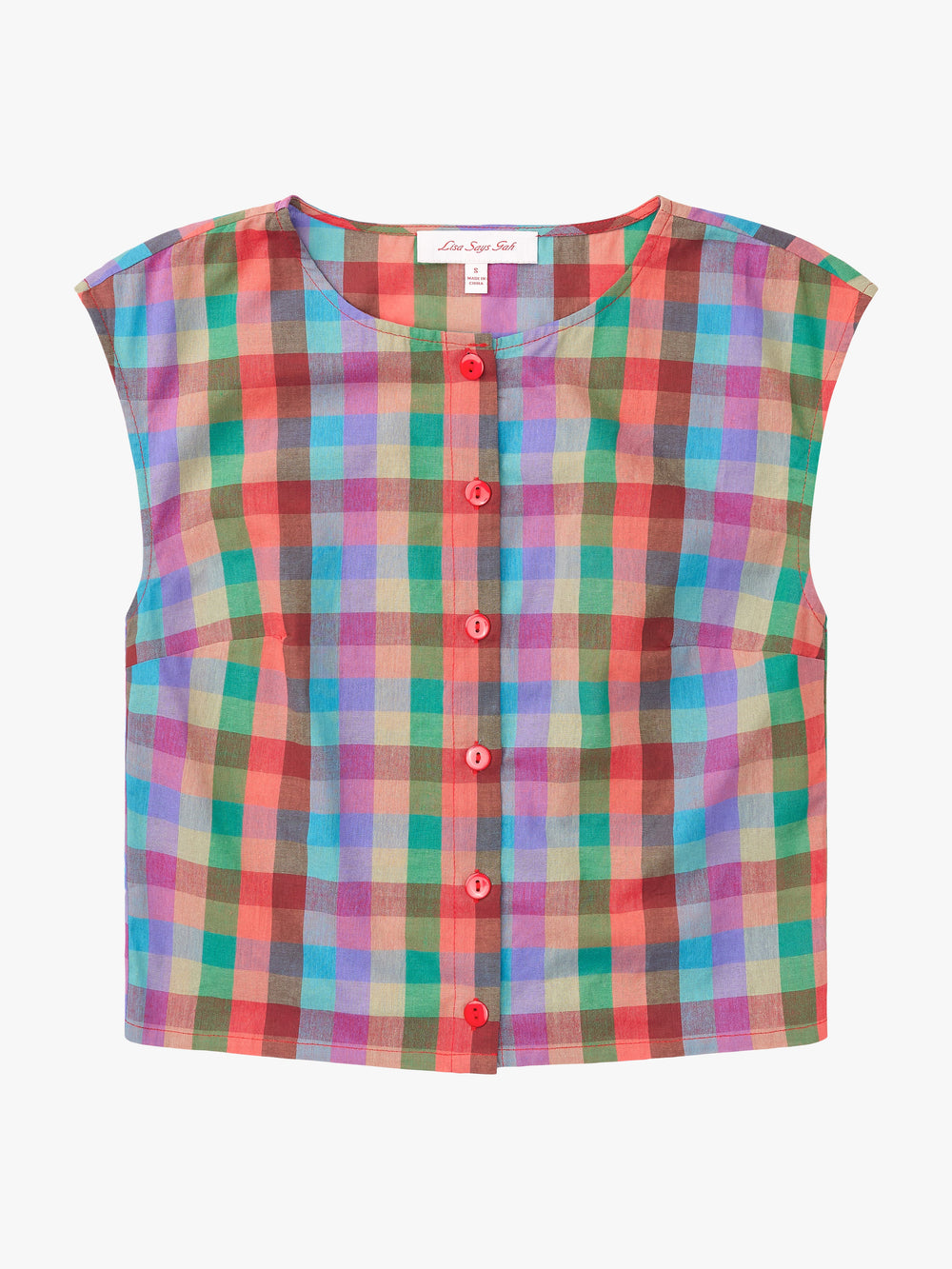 Madeline Top - Colorburst Plaid