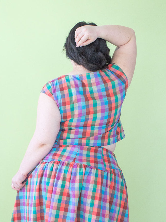 Madeline Top - Colorburst Plaid