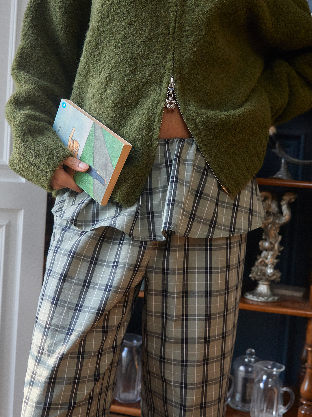 Renee Pant - Moss Plaid