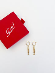 Anchovy Earrings - Gold