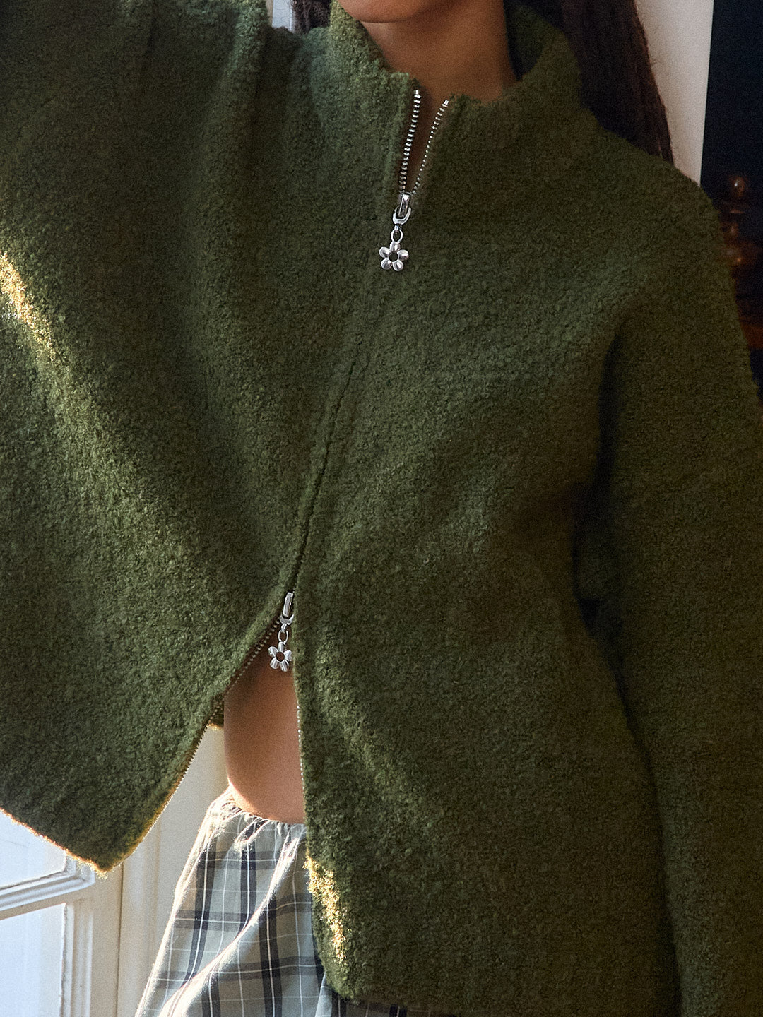 Gemma Zip Up - Moss
