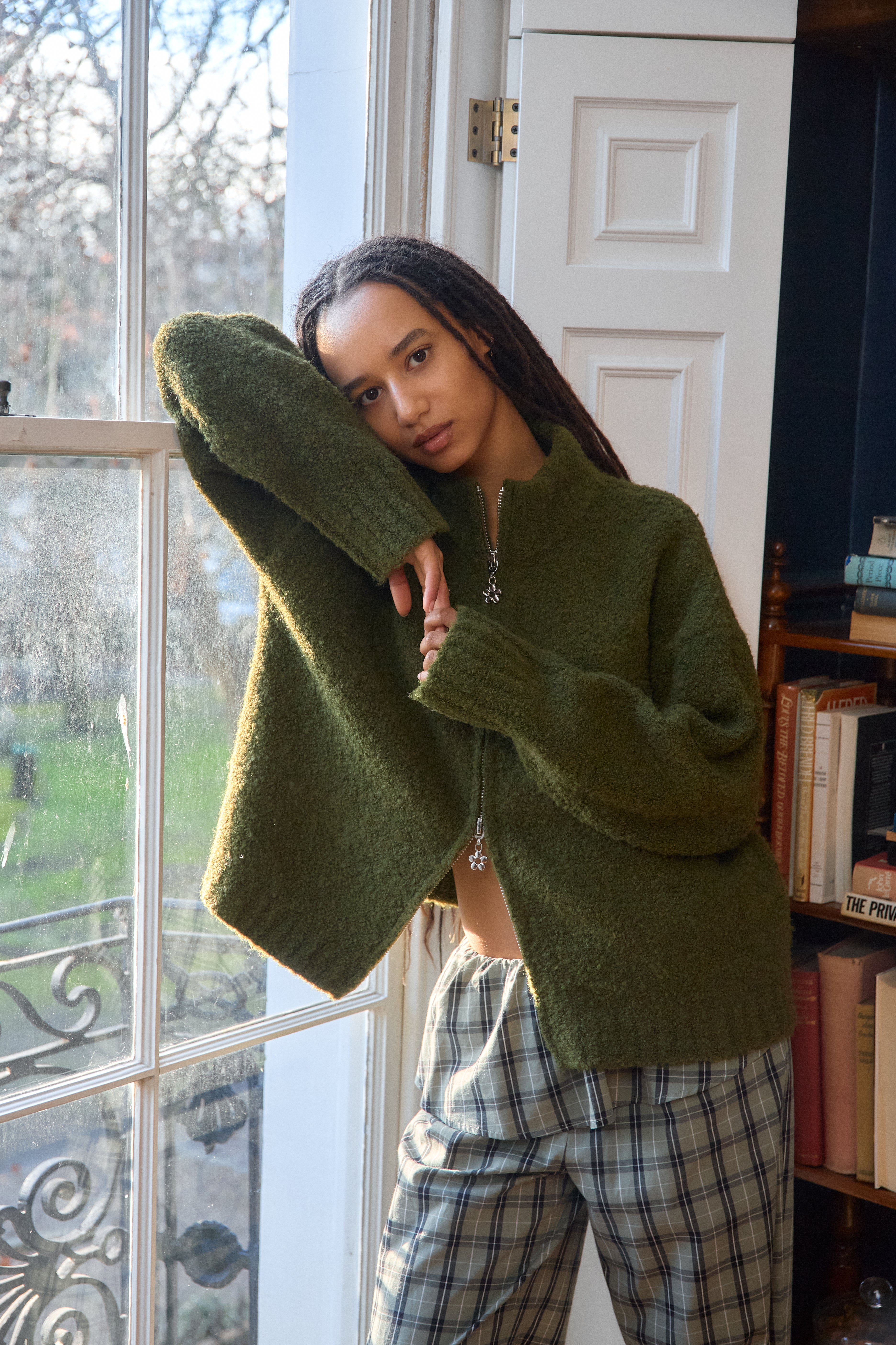 Gemma Zip Up - Moss
