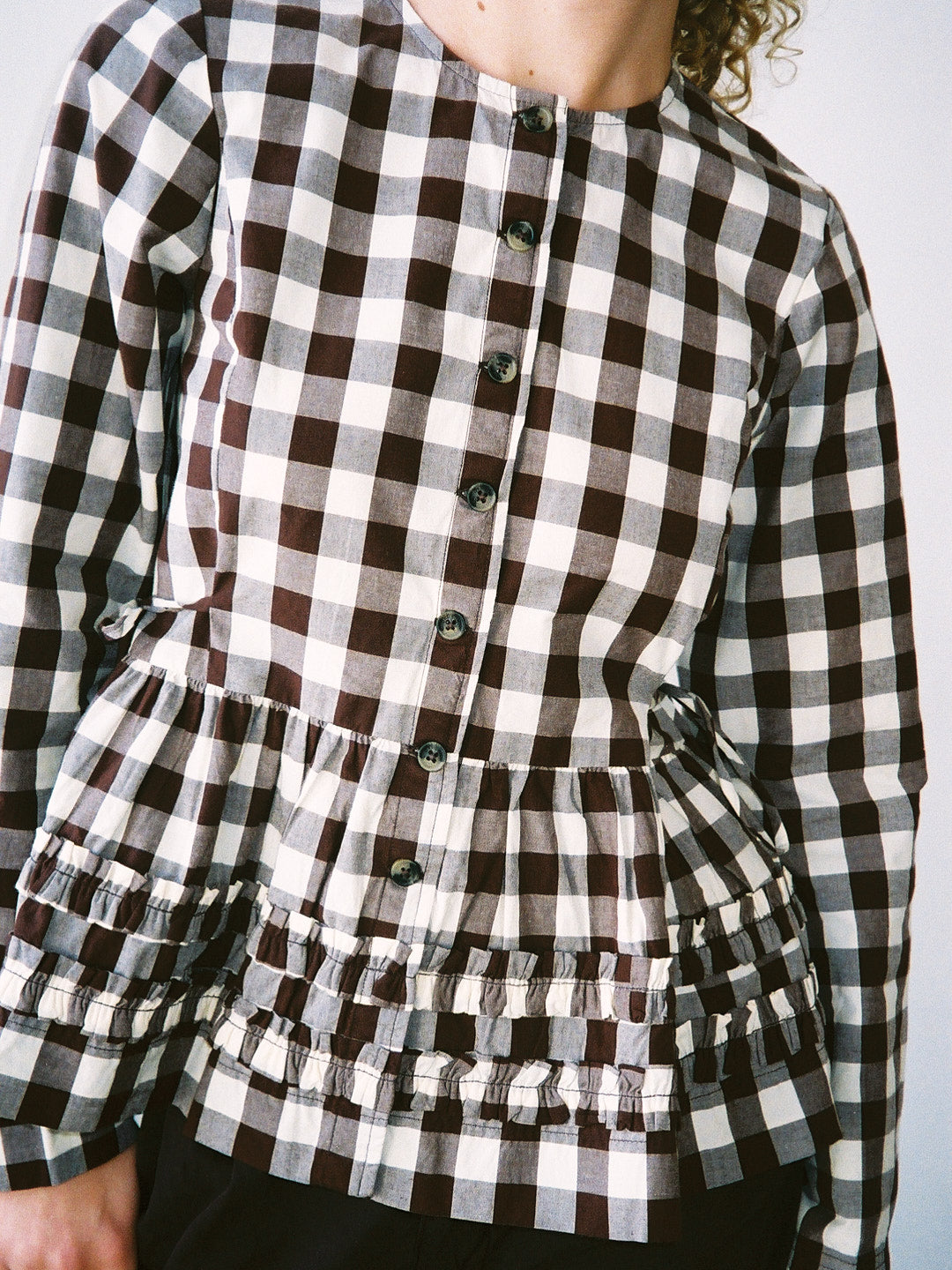 Madison Blouse - Butter Gingham