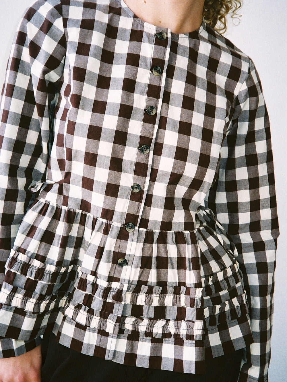Madison Blouse - Butter Gingham