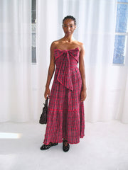 Mia Midi Dress - Red Check