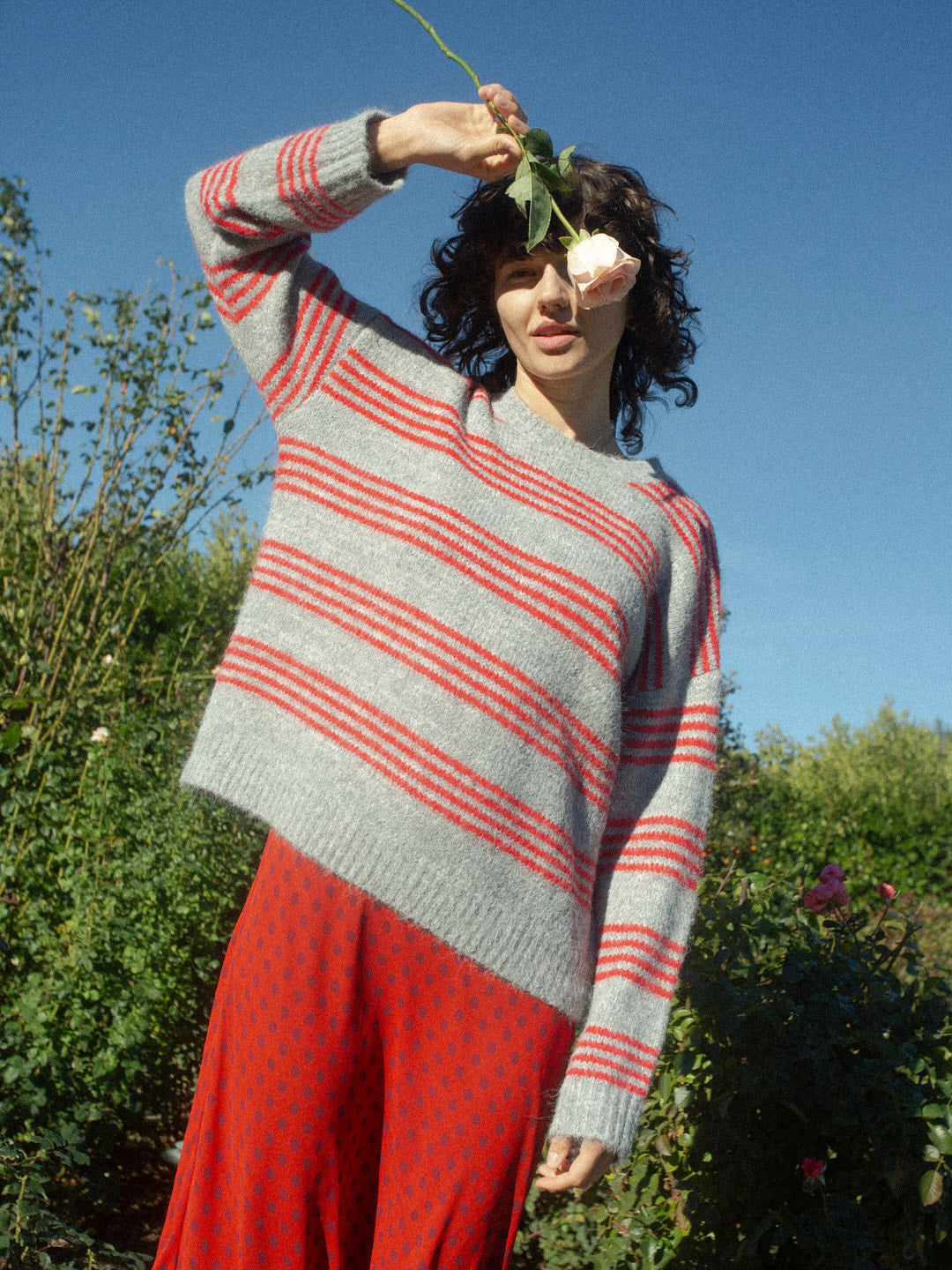 Bronte Sweater - Grey Stripe