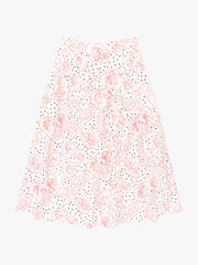 Maeve Midi Skirt - Rose Dot White
