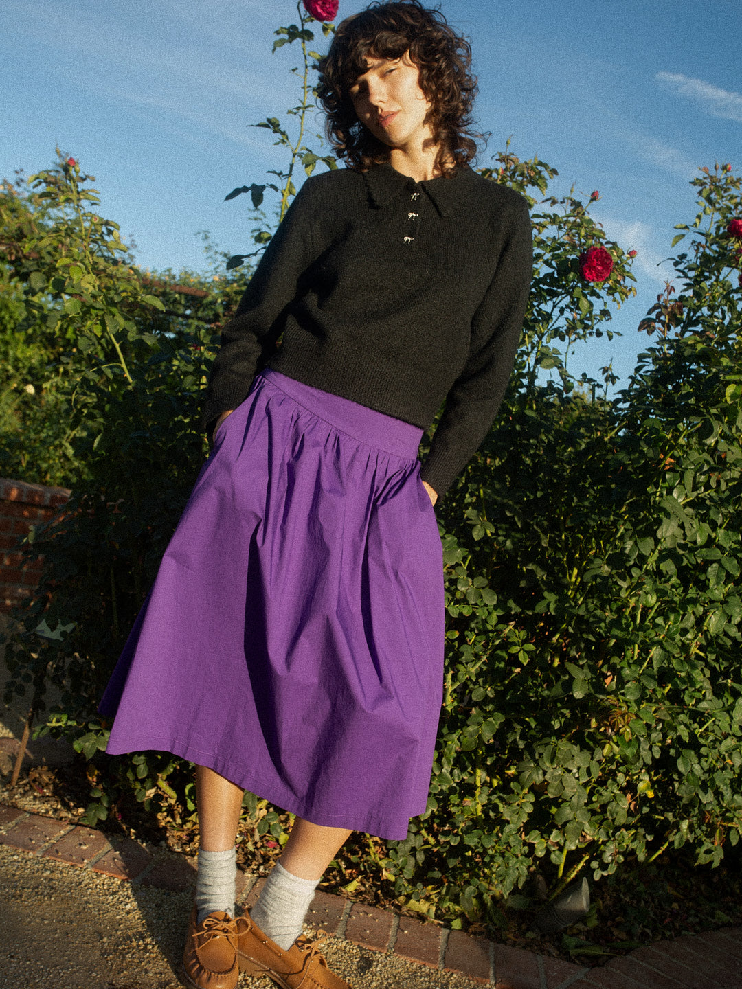 Posey Polo Sweater - Black