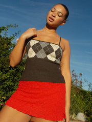 Emi Tank - Grey Argyle