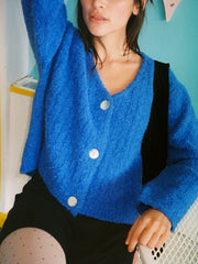 Issa V-Neck Cardi - Cobalt