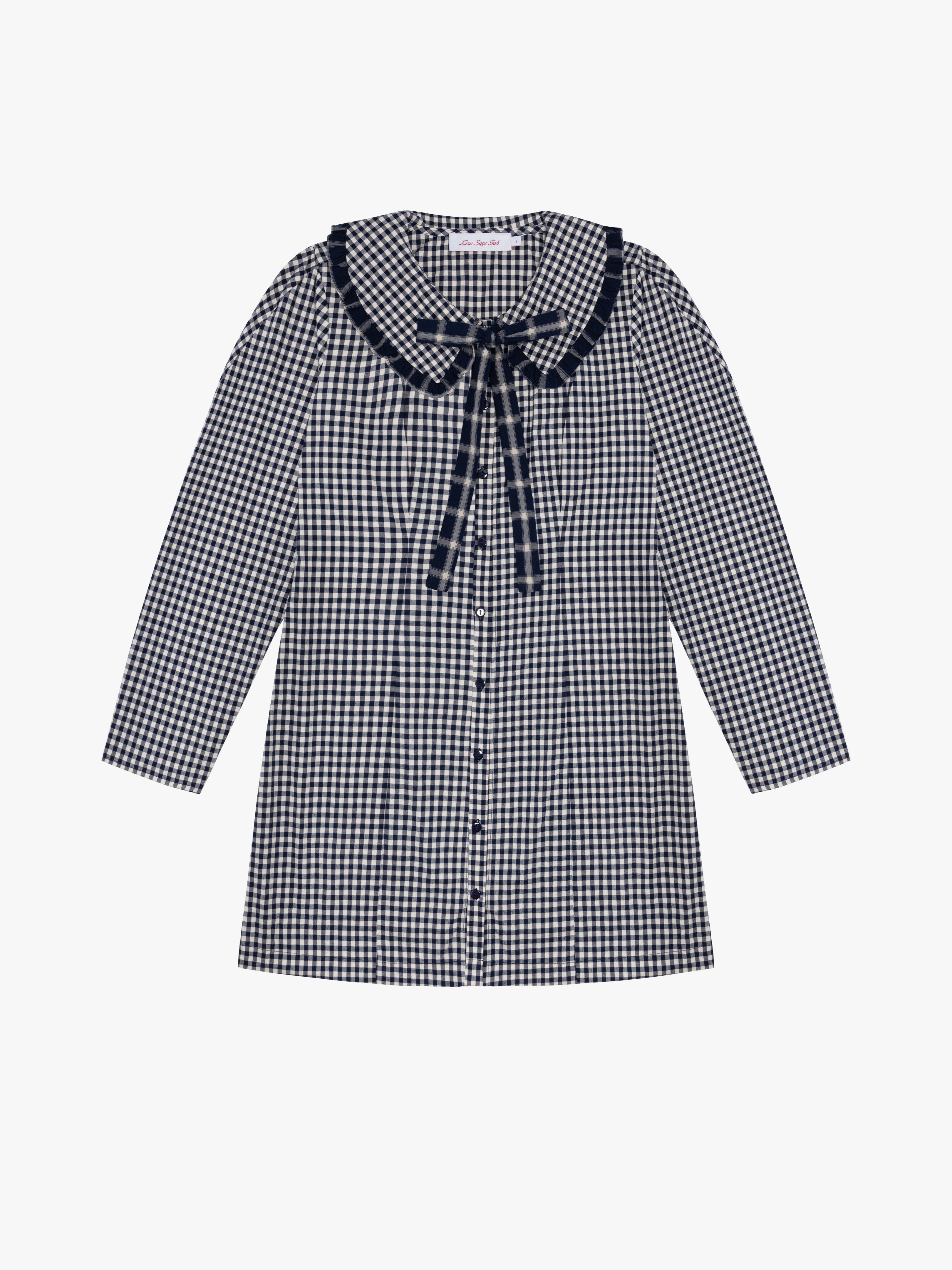 Piper Dress - Midnight Check Mix