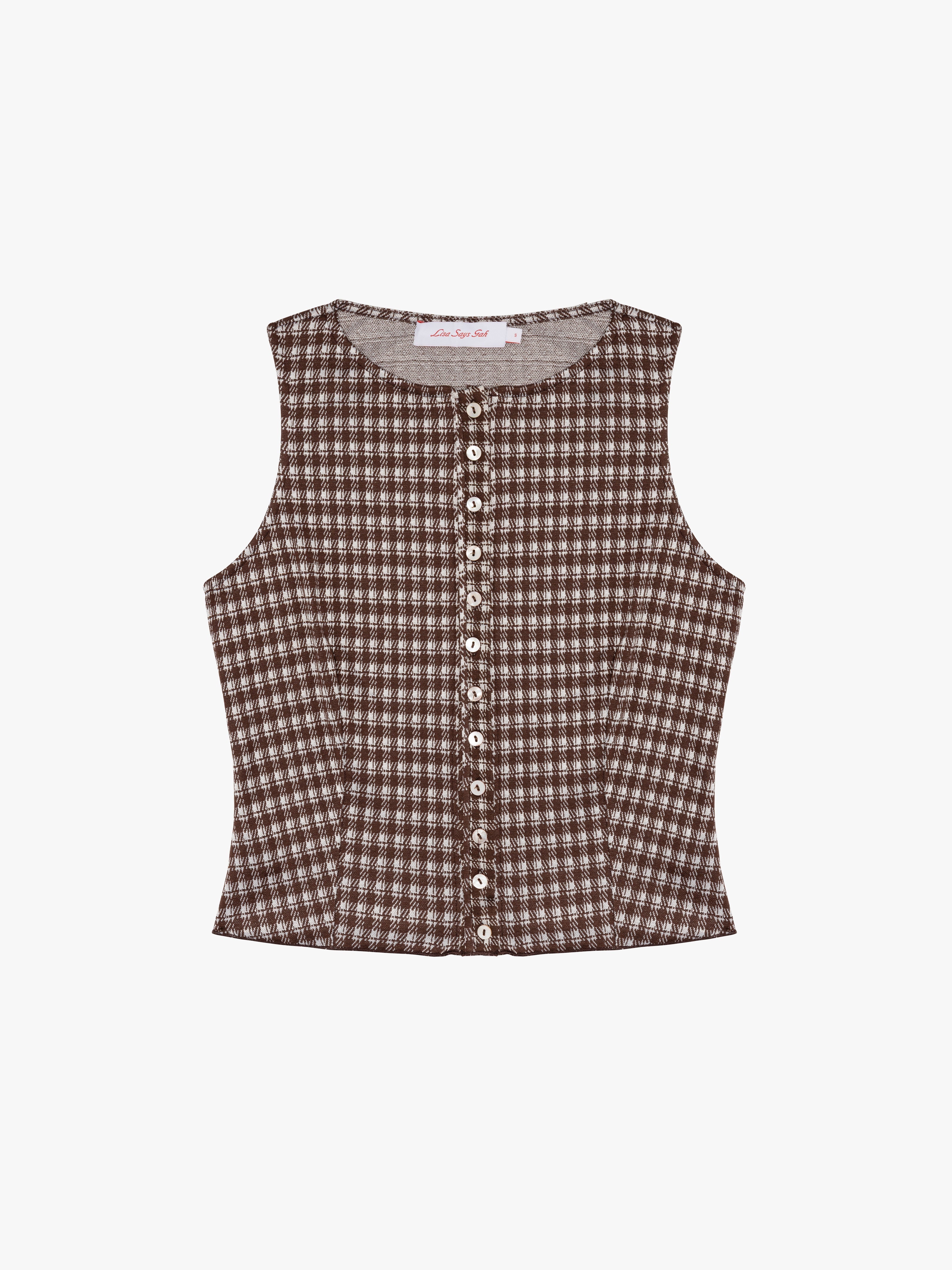 Summer Top - Cocoa Plaid