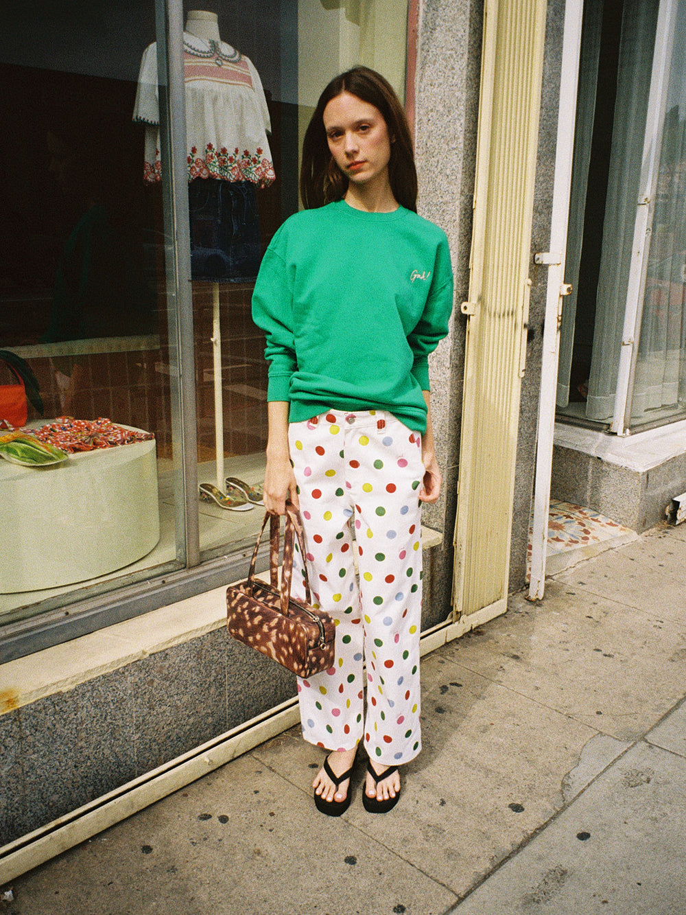 Organic Fleece Sweatshirt - Basil